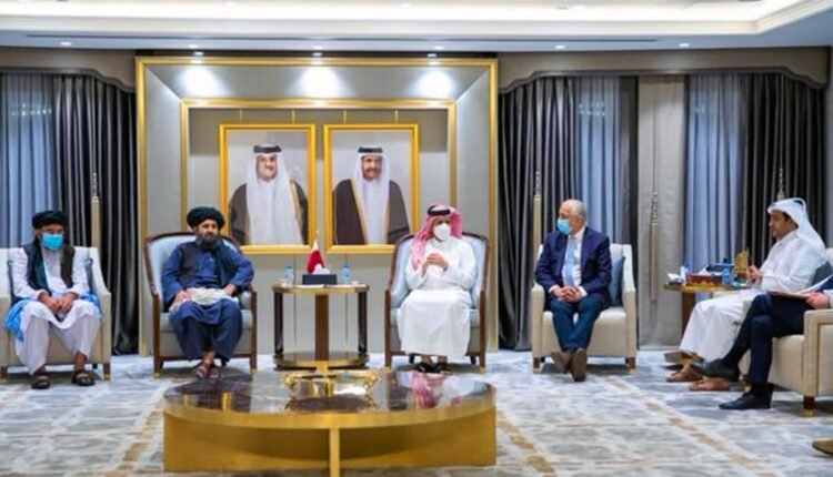 زاد با هیئت طالبان در قطر min