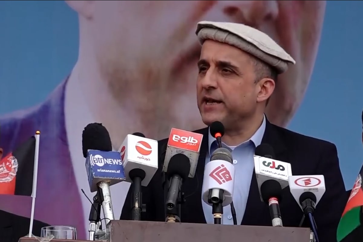 صالح معاون اول رییس جمهور در یک گردهمایی مردم کوهدامن در شمال کابل min